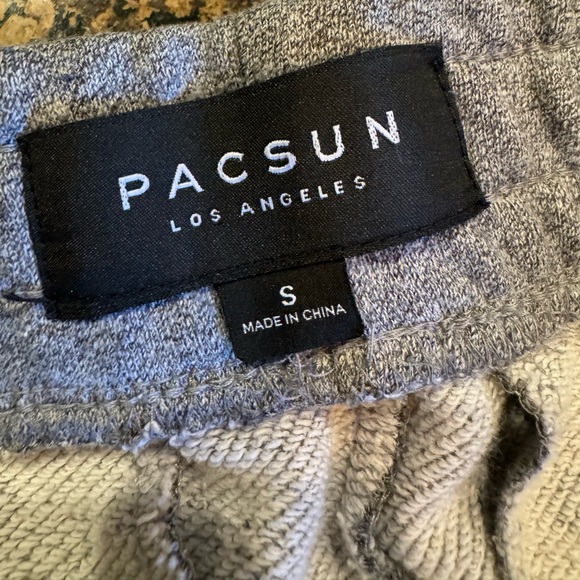 PacSun Grey Ankle Zip Sweatpants with Stripes - Picture 5 of 6